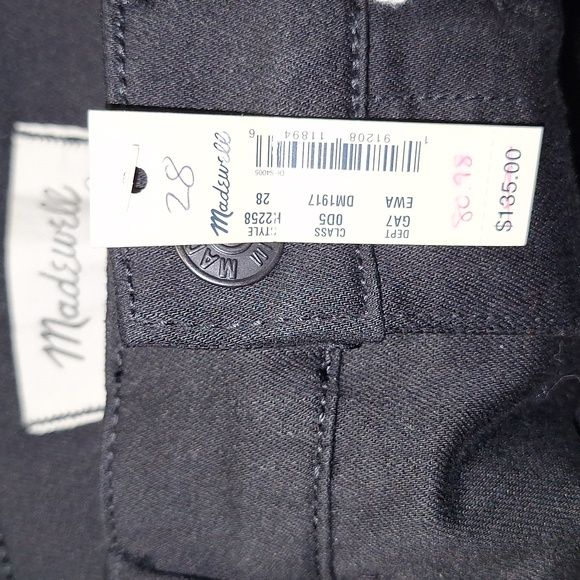 Madewell Tapered Pants: Velvet Tuxedo Stripe Edition H2258 Women's Size 28 - Picture 10 of 10